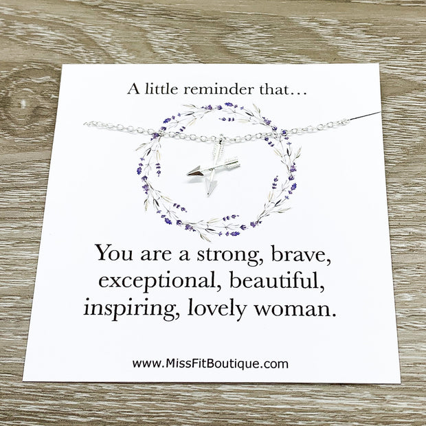 Tiny Crossing Arrows Necklace, Empowering Gift, Necklace for Women, Simple Reminder Gift, Friendship Gift, Arrow Jewelry, Birthday Gift