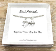 Best Friends Necklaces, Puzzle Necklace Set for 2, Best Friend Gift, Matching Puzzle Jewelry, Long Distance Friend, Two Split Necklaces
