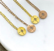 No Matter Where, Compass Necklace Set for 4  Gift from Best Friend, Matching Friendship Necklaces, Going Away Gift, Long Distance Friends
