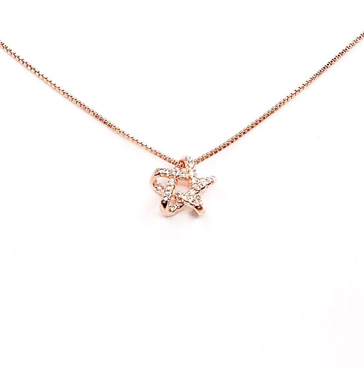 Star Necklace Rose Gold, Stars Can’t Shine Without Darkness, Cute Motivational Gift, Dainty Cubic Zirconia Jewelry, Celestial Necklace