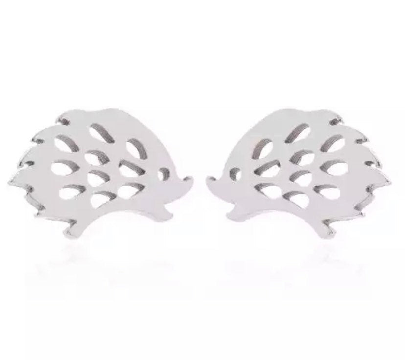 Hedgehog Stud Earrings Rose Gold, Wildlife Jewelry, Cute Animal Earrings, Animal Lover Gift, Dainty Woodland Jewelry, Christmas Gift for Her