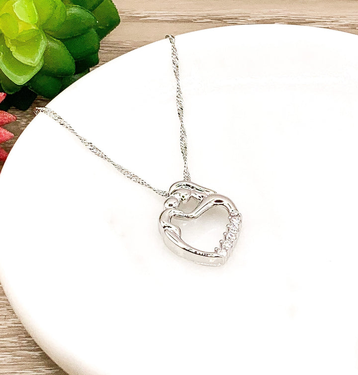 New Mama Necklace, Mommy and Baby Necklace, Motherhood Jewelry, Mama to Be Card, New Mom Necklace, Gift for Pregnant Friend, Baby Mama