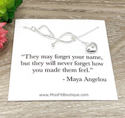 Stethoscope Necklace, Maya Angelou Jewelry, Sterling Silver Necklace, Nurse Appreciation, Nursing Jewelry Gift, Thank You Gift from Patient