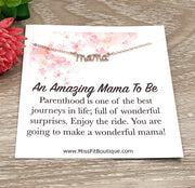 New Mama Necklace, Wonderful Mother Card, Gift for New Mom, Motherhood Jewelry, Mommy Gift, Push Present for Her, Postpartum Gift