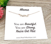 Mama Necklace, Gift for Mother, Affirmation, Motherhood Jewelry, Mommy Gift, Perfect Gift for Mom, Push Present for Her, Postpartum Gift