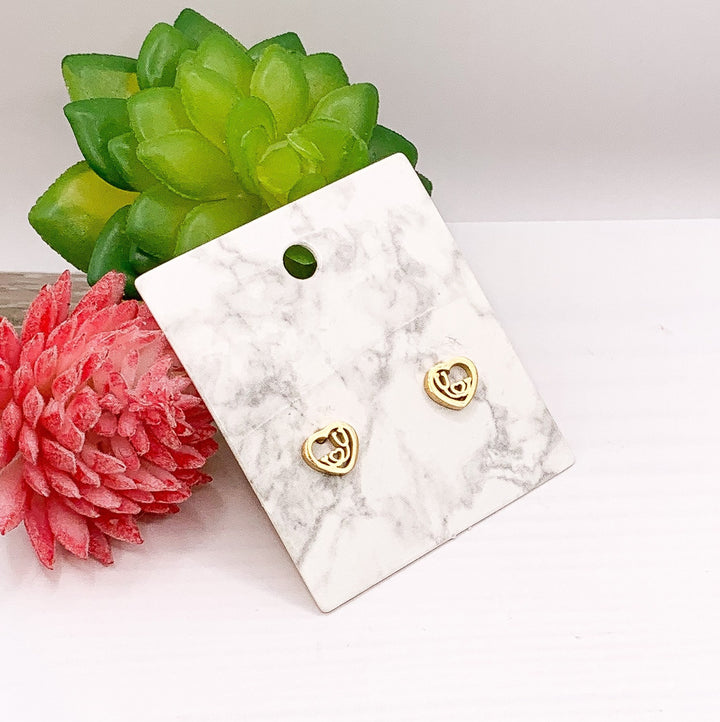 Tiny Stethoscope Stud Earrings, Heart-Shaped Studs, Medical Student Gift, Nursing Student Gift, Nurse Jewelry, Nurse Graduation Gift