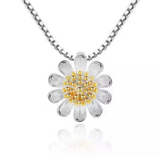Sweet Daisy Necklace, Sterling Silver Flower Necklace, Floral Jewelry, Teacher Appreciation, Thank You Gift from Student, End of Year Gift