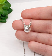 Tiny Cat Necklace, Sterling Silver Jewelry, Cat Remembrance Gift, Gift for Grieving Cat Owner, Mourning Cat Mom, Cat Memorial Keepsake