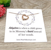 Adoptive Mother Gift, Infinity Heart Necklace, Gift from Unbiological Daughter, Foster Mom Gift, Step Mom Necklace, Mother’s Day Gift