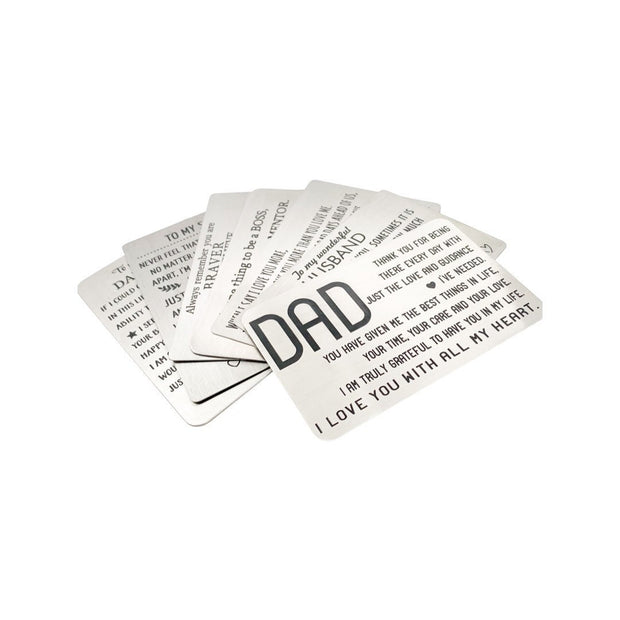 Dad Wallet Card, Gift from Son, Stainless Steel, Gift for Father, Birthday Gift, Simple Reminder, I Love You Dad Gift, Father’s Day Gift